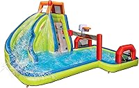 Vista 1 de BANZAI Parque acuático inflable con tobogán y piscina