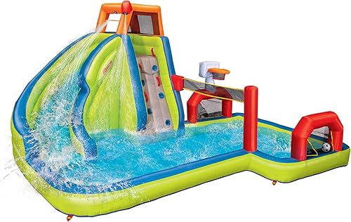 BANZAI Parque acuático inflable con tobogán y piscina