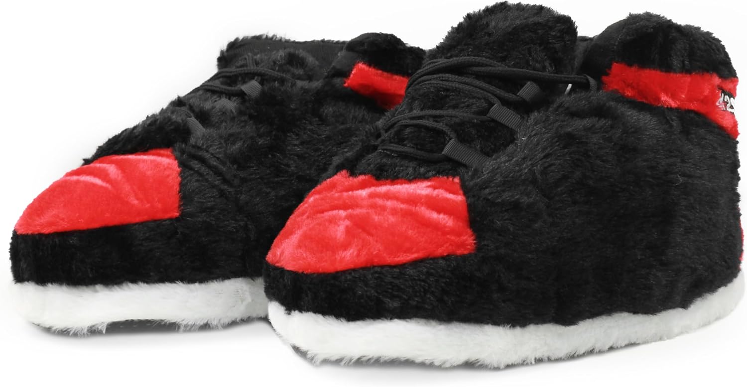 BRED Sneaker Slippers - Comfy Warm Indoor Plush