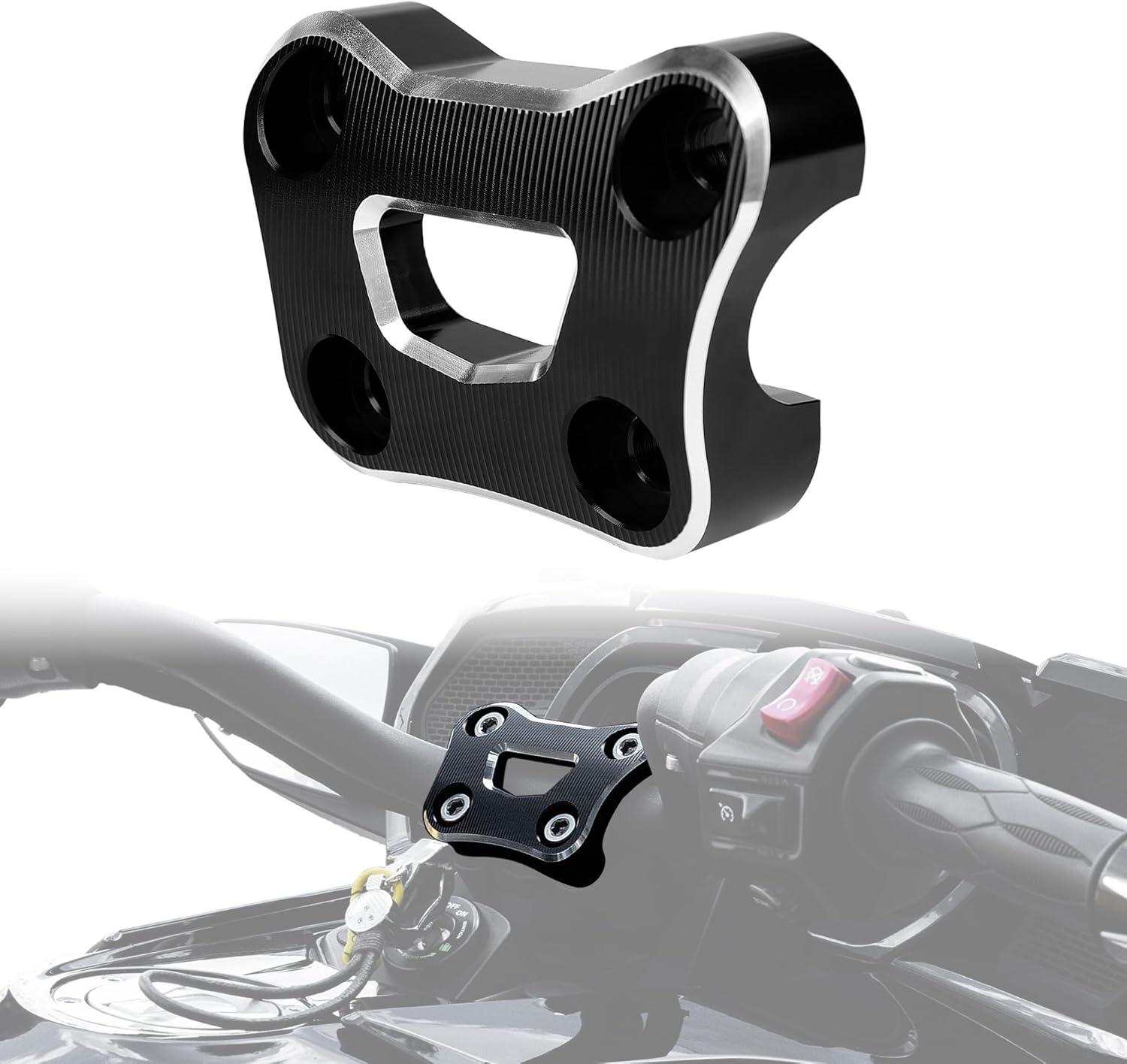 Handlebar Riser Clamps Aluminum TOP Riser Clamp Motorcycle Handle Bar Accessories For Can Am Spyder F3 F3S F3T 2015-2024, Spyder RT RTS 2020-2024