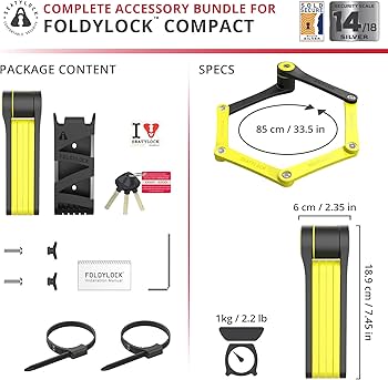 Amazon.co.jp: Seatylock FoldyLock コンパクト折りたたみ自転車ロック Amazon.co.jp: Seatylock FoldyLock コンパクト折りたたみ自転車ロック