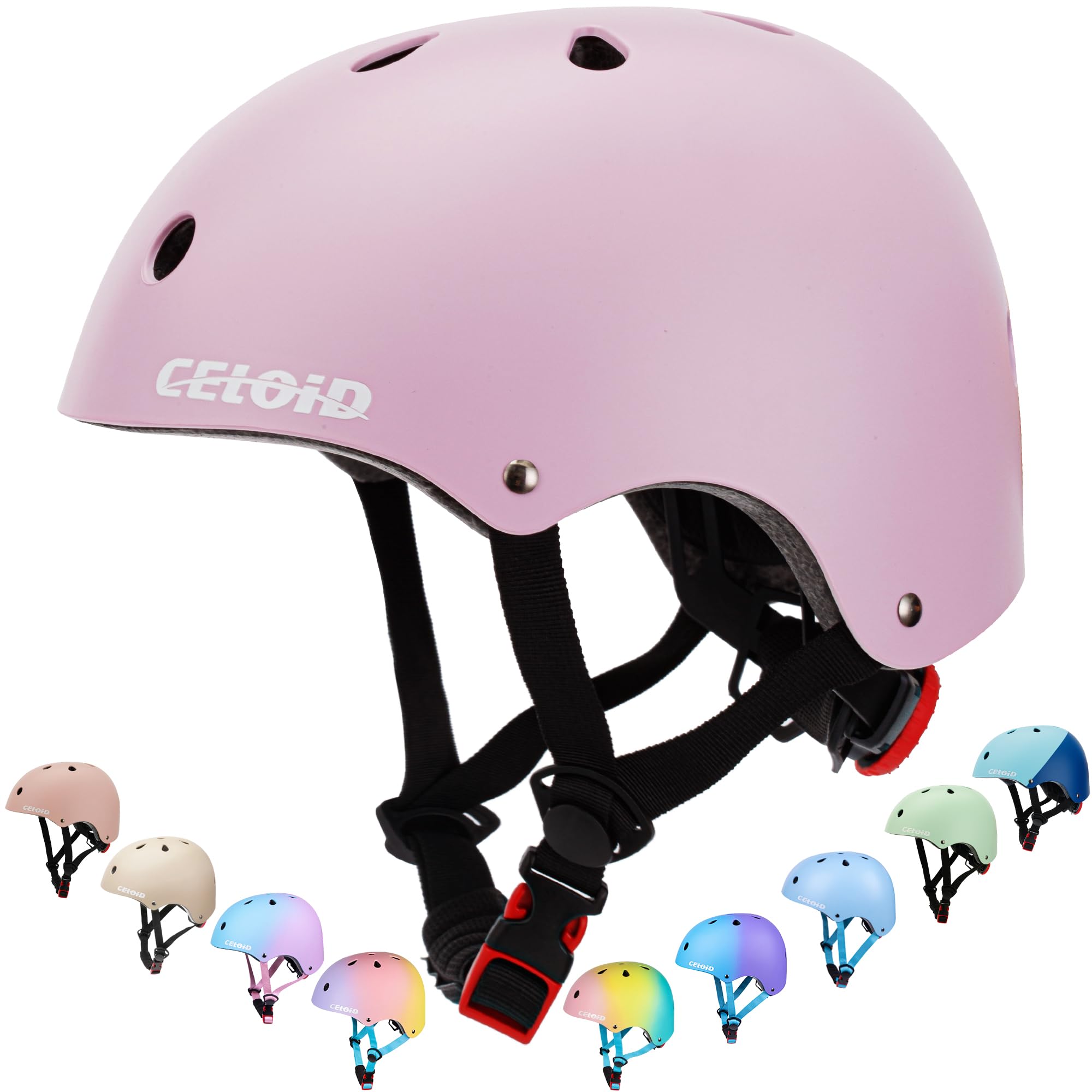 CELOID Kids Bike Helmet,Toddler Skateboard Helmets for Ages 2-3-5-8-14 Years Boys Girls，Adjustable Multi-Sport Bicycle Skateboarding Football Roller