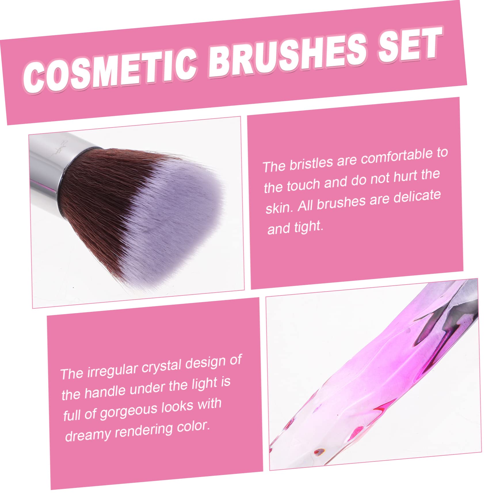 Healeved 30 Pcs Poignée En Plastique Pinceau De Maquillage Kit De Brosse À Poudre Filles Pinceau De Maquillage Pour Les Yeux Poudre Pour Le Visage Pinceau De