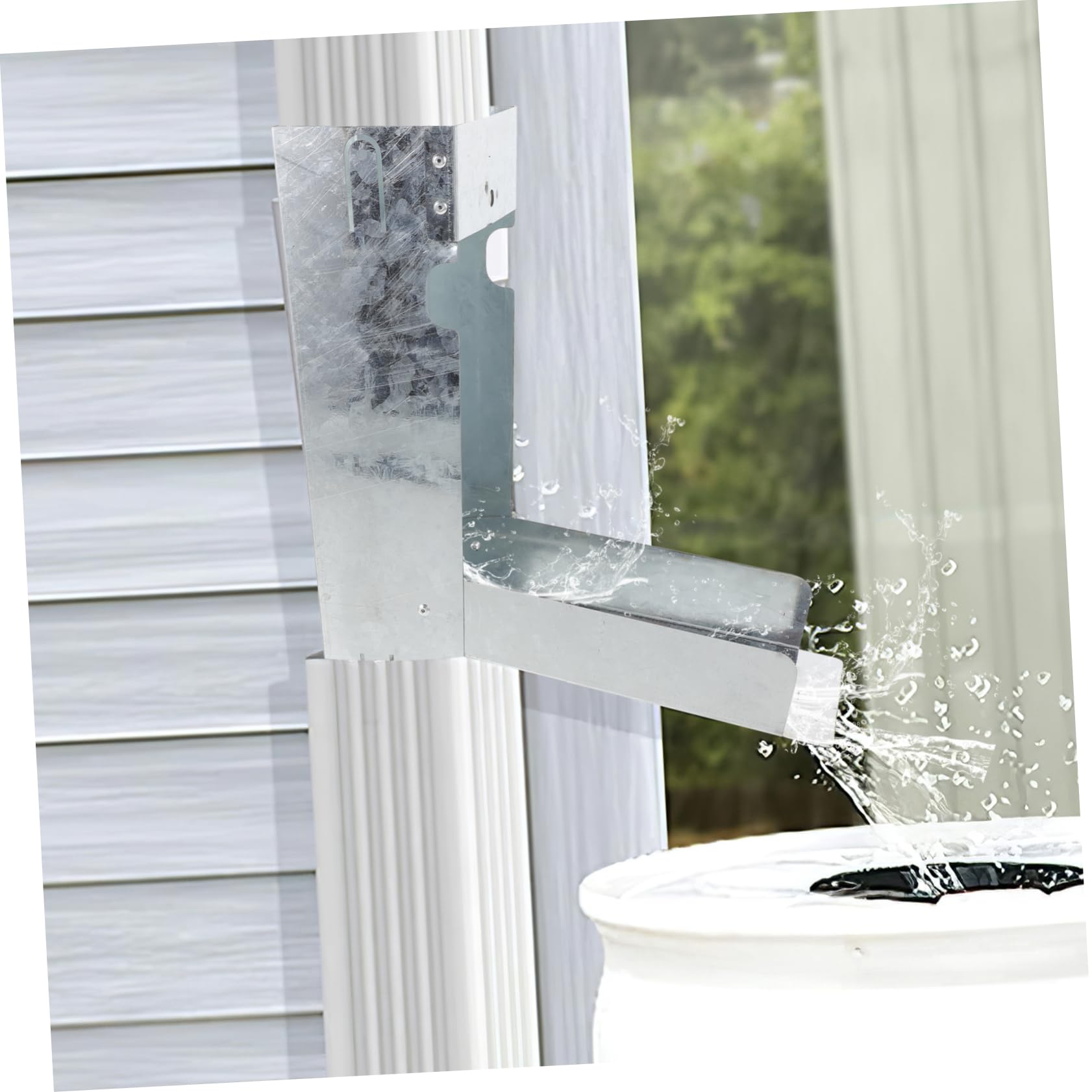 Desviador de Barril de Lluvia para Jardín Estándar 3x4 Pulgadas, Recolección de Agua de Lluvia para Riego de Césped, Diseño Plegable Compacto y Reutilización