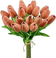 Vista 24 de Mandy's - 20 flores negras artificiales de tulipán de seda falsas de 13.5 pulgadas para Año Nuevo, primavera, Día de la Madre, Pascua, Día de San