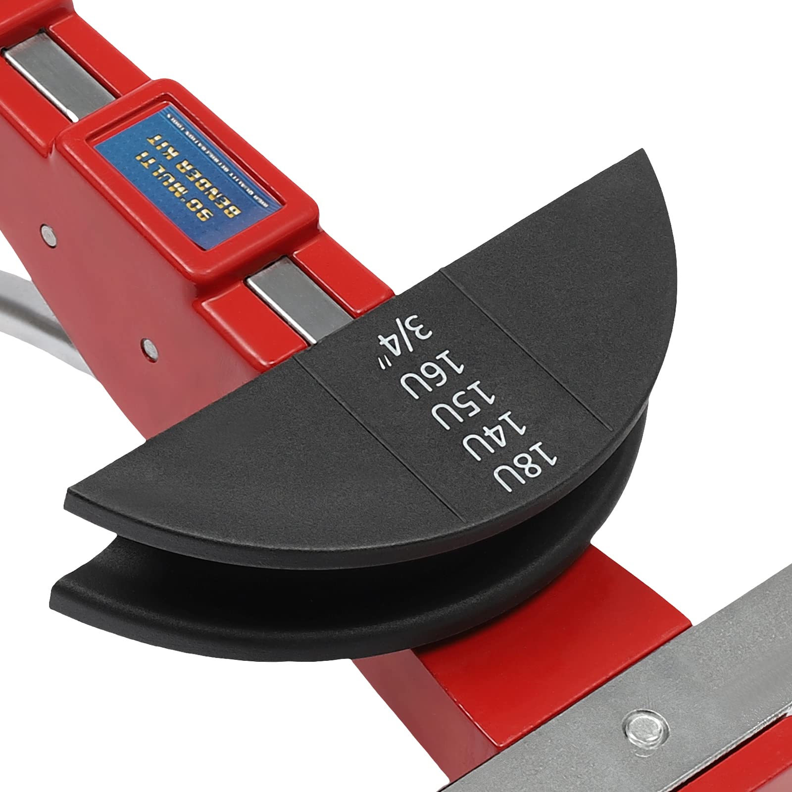 Piegatubi 6 – 22 mm, piegatubi con raggio di curvatura fino a 90° e 7 diverse teste di piegatura per tubi in rame, tubi in alluminio, tubi in acciaio inox a pareti sottili