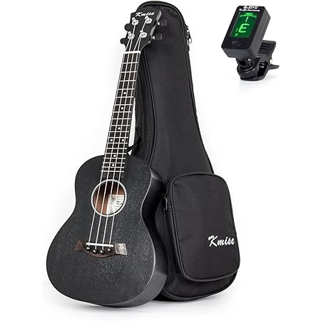 Amazon Kmise コンサートウクレレ 23インチウクレレ ユニークのデザイン 黒いのバディ ウクレレ 楽器