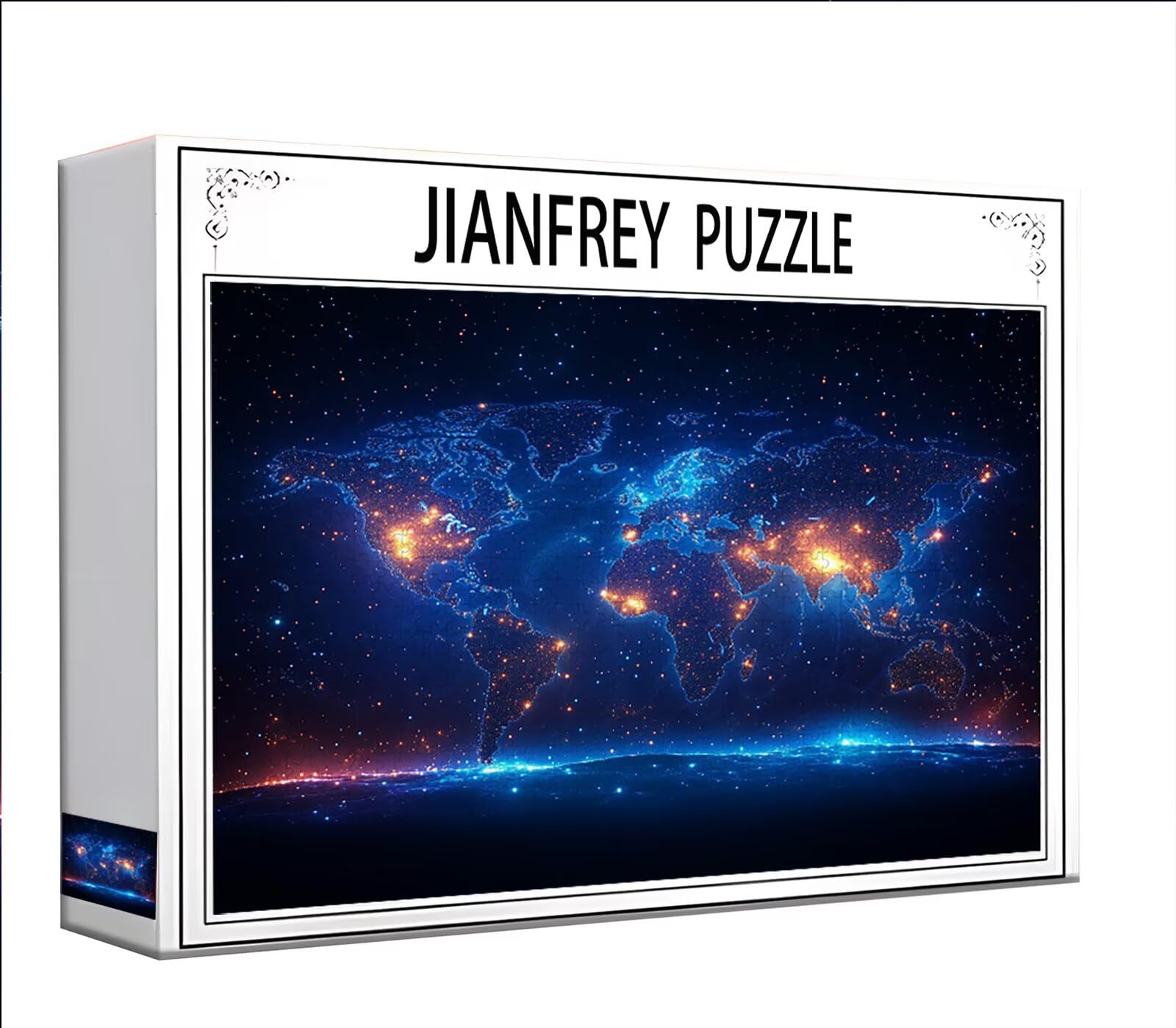 Puzzle Fantaisie Carte du monde Puzzle 3000 Pieces Adulte 122 x 80cm Jigsaw Classiques Impossible Difficile Challenge, Jigsaw Jouets éducatifs Jeu Intellectuel, Hommes et Femmes, Cadeaux de Pâques R-6