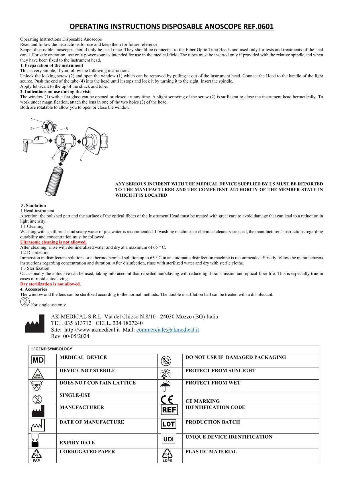Gima 25947 Anoscopio desechable, estériles, Unidades de 60