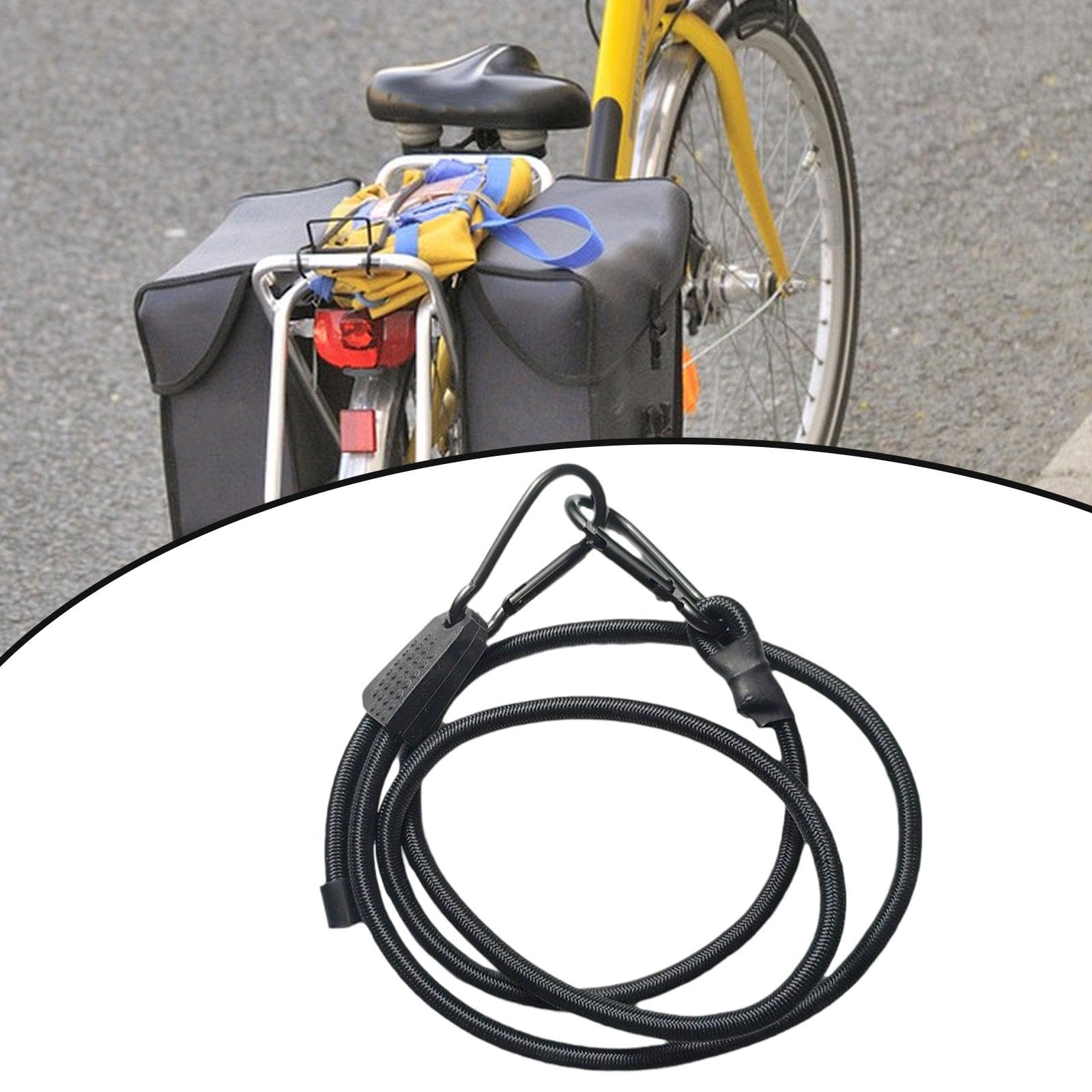 SNAPPSY 2xBungee Cord Fixed Tying Rope Portable Bungee Strap for Camping Hiking Biking 120 cm-image-20