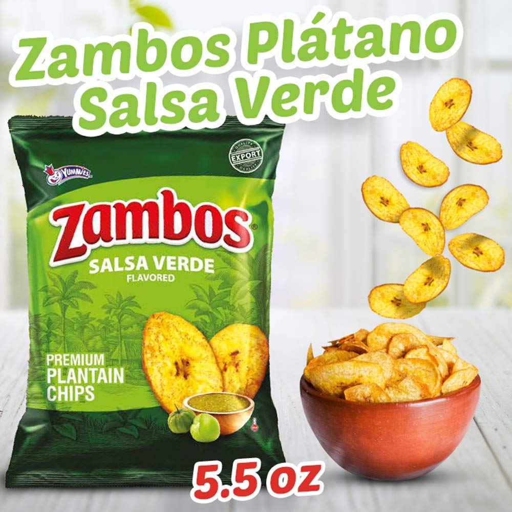 Zambos Plantain Chips Delicious Plantain Chips with Green Salsa