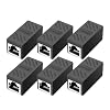 ZUZONG IP68 Waterproof RJ45 Coupler Splitter, Waterproof Ethernet Coupler 1 in 2 Out Splitter IP68 Ethernet Outdoor LAN Cable Connector for Cat5/Cat5e/Cat6/Cat7/Cat8 Ethernet Cable (1 Pair Female)