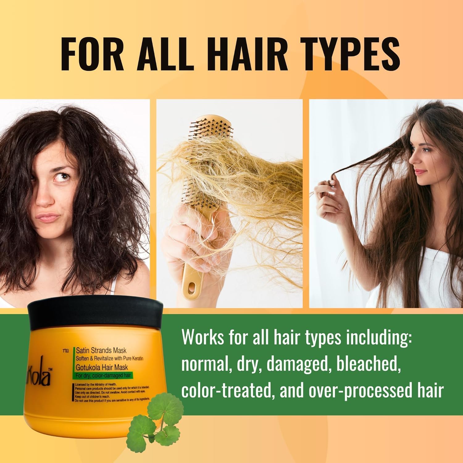 Gotukola Keratin Restorative Hair Mask 500ml – Deep Repair & Hydration Treatment with Gotukola Herb – Strengthens, Smooths & Renews Dry or Damaged Hai - Image 2