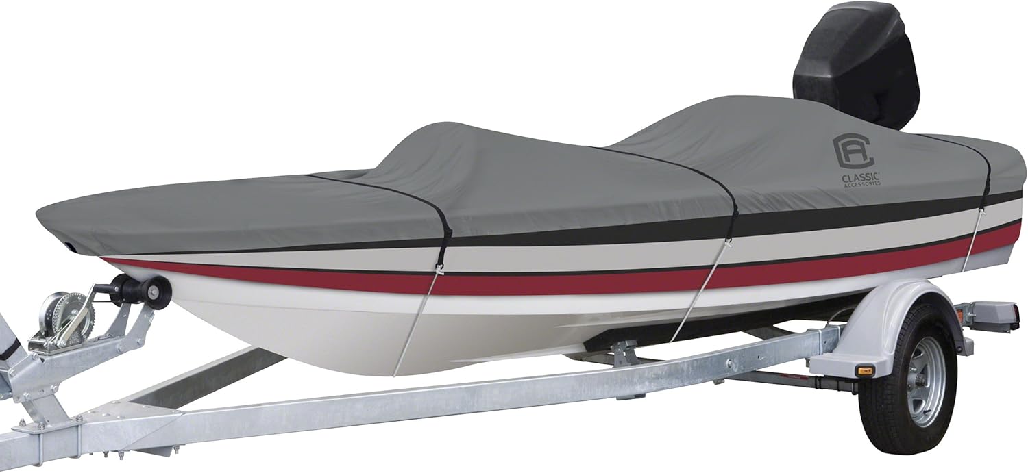 Classic Accessories Lunex RS-1 Boat Cover, Fits Boats 14' - 16' L x 90" W, Trailerable Boat Cover with All-Weather Ripstop Fabric, Model B