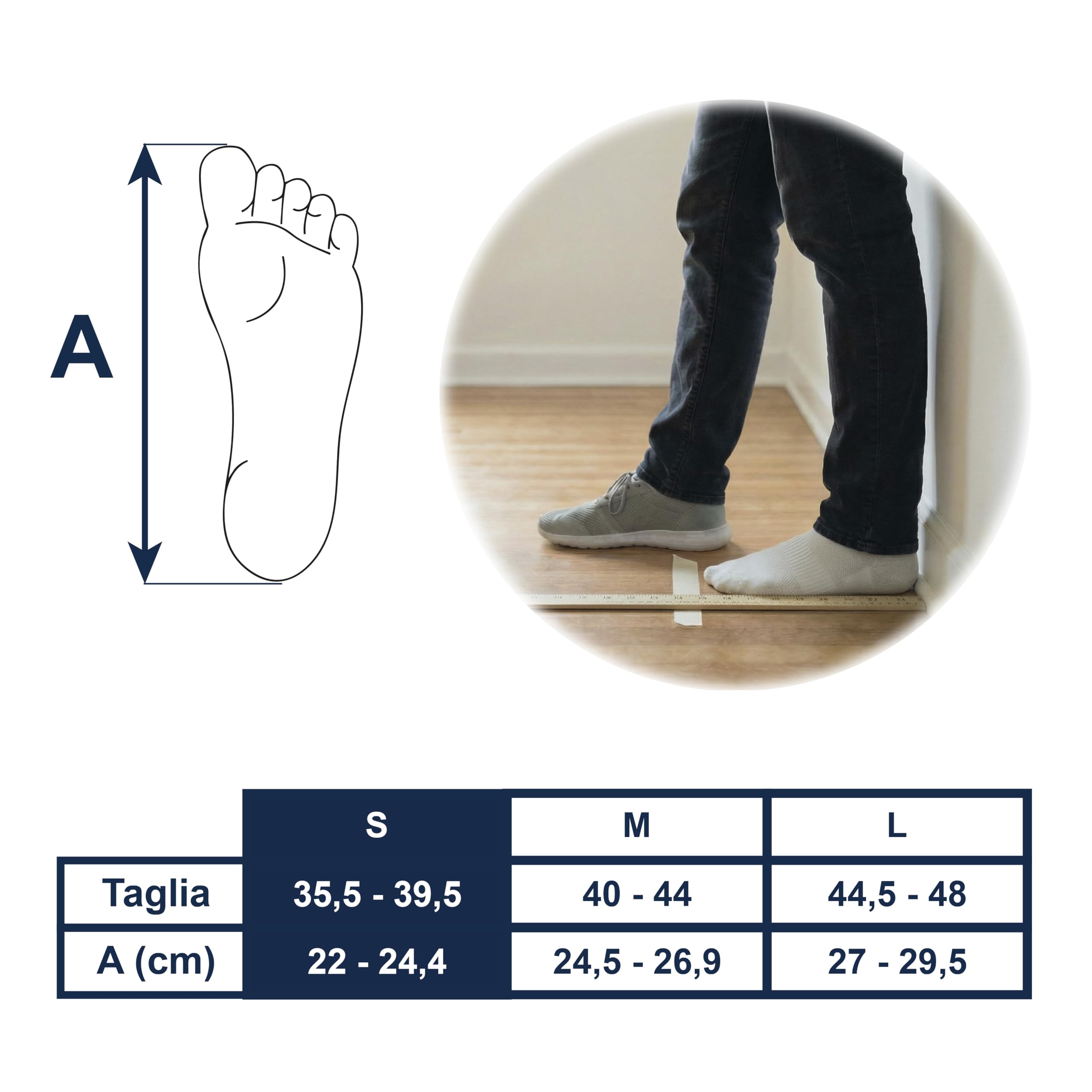 KMINA Tutore Walker Alto Gonfiabile S (Taglie 35,5 a 39,5), Stivale Ortopedico per Immobilizzazione di Piede e Caviglia, Regolazione Pneumatica con Valvola, Unisex Destro o Sinistro