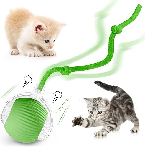 Pelotas interactivas para gatos de interior, juguetes automáticos mejorados para gatos adultos aburridos en interiores, pelota, Peppy Pet Ball para