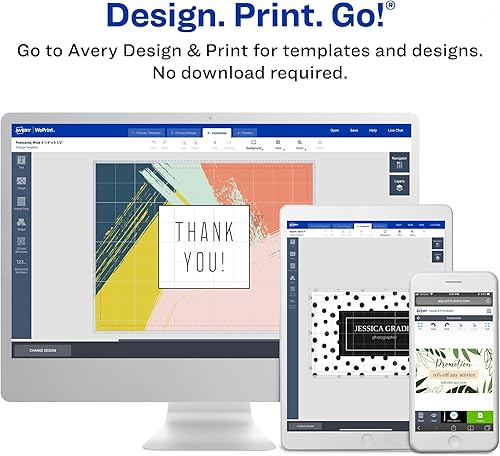 Miniatura 8 de Avery Postales imprimibles con tecnología Sure Feed, 4 "x 6", blanco, 80 postales en blanco para impresoras láser (5889)