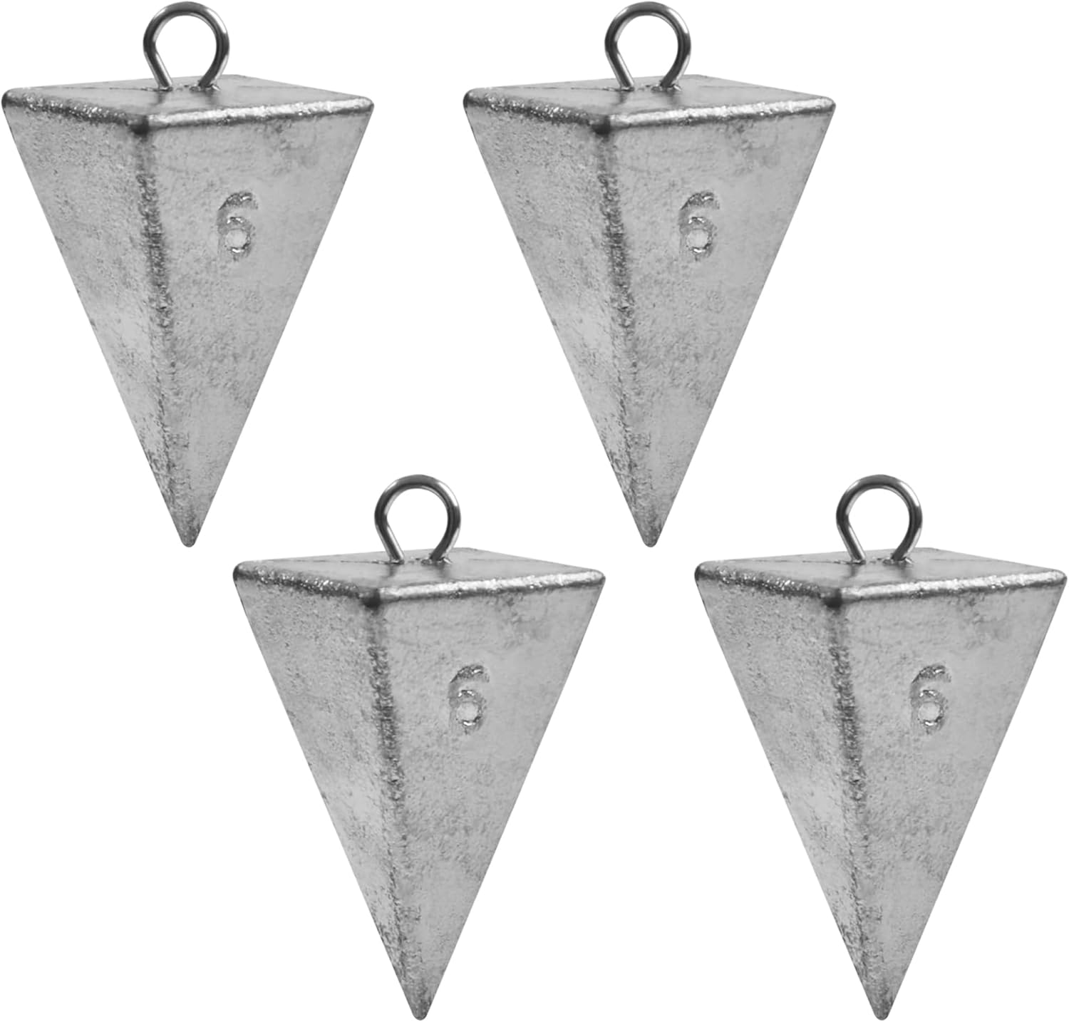 OROOTL Pyramid Sinkers Fishing Weights Kit 1oz-8oz Bullet Fishing Sinkers Weights Surf Fishing Pyramid Weights for Saltwater Freshwater Fishing Gear Tackle
