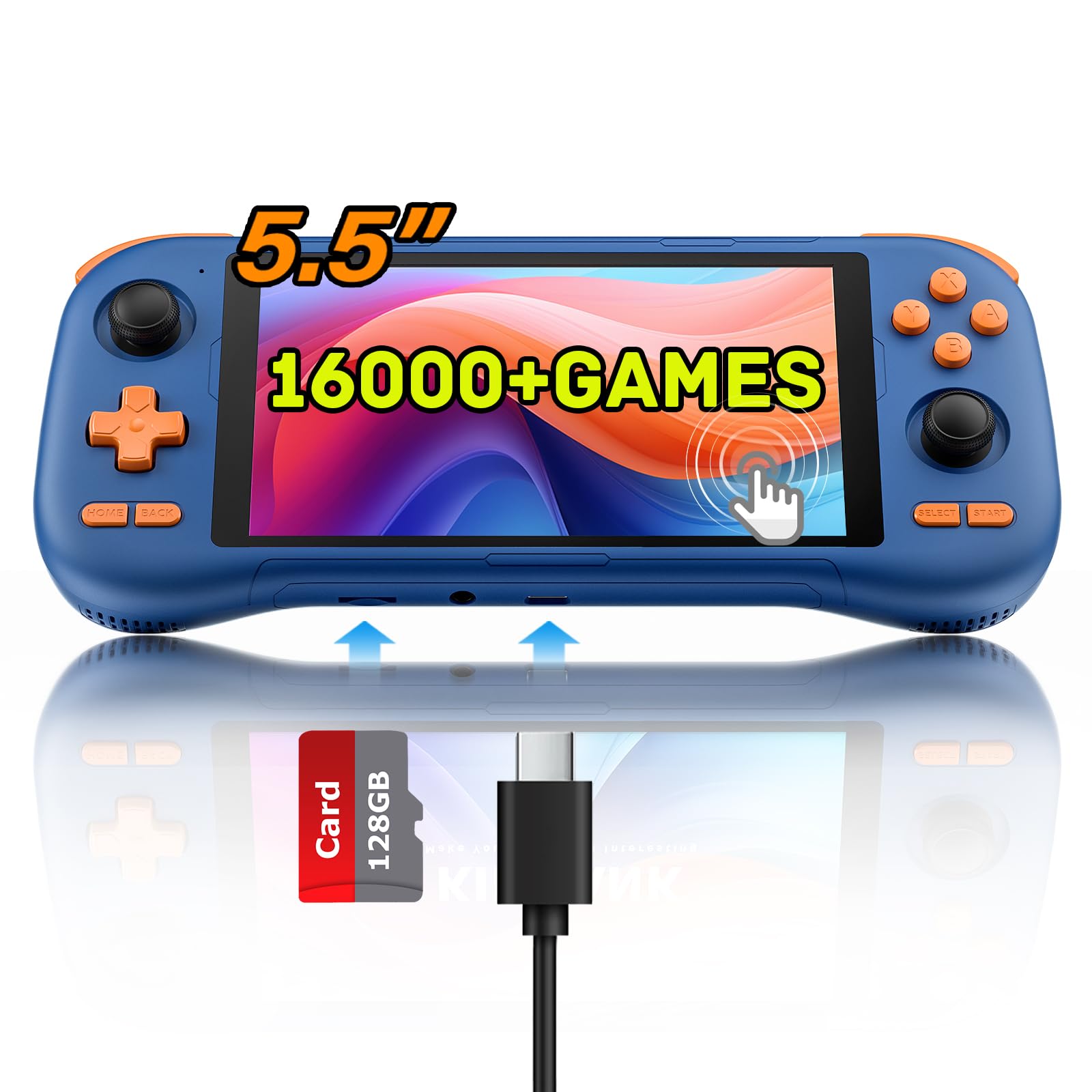 Amazon.com: Kinhank K56 Retro Handheld Game Console Built-in 16000