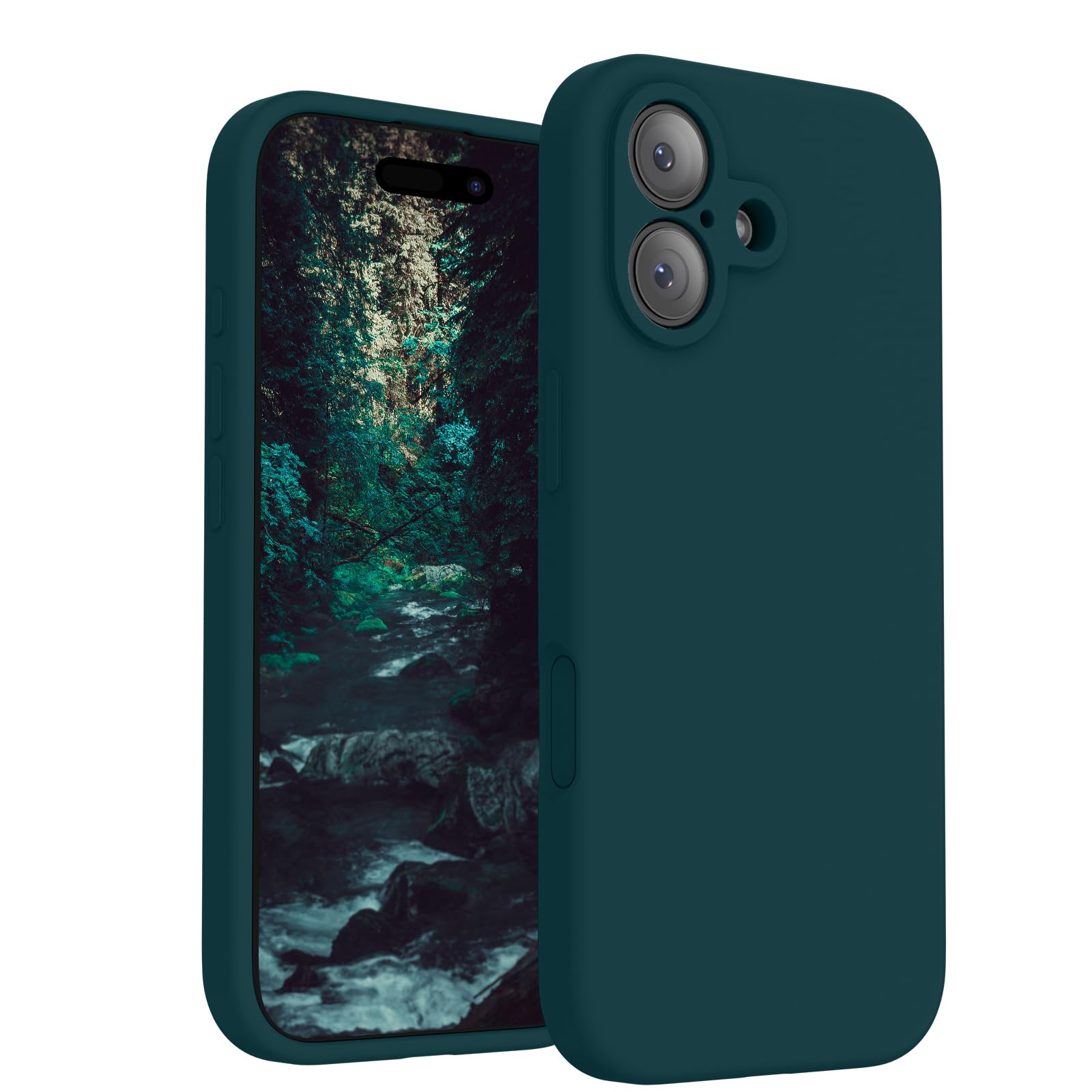 firenova magnetic for iphone 17 case, compatible with magsafe, [integrated silicone camera control button] [camera protection] anti-scratch microfiber lining phone case, 6.3", teal