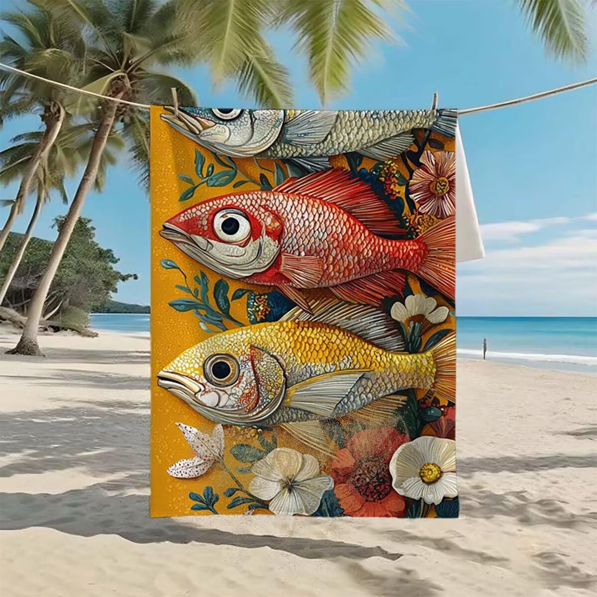 Telo Mare XXL 100x200cm/35x70cm, 2 Set Telo Mare Microfibra Pescare Asciugamano Palestra Uomo, Antisabbia, Leggero, Asciugatura Rapida, Teli da Spiaggia Grandi Accessori per Camping Natation Yoga F-94