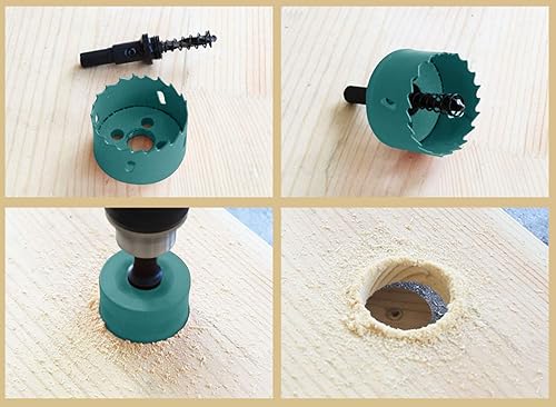 Miniatura 7 de Sierra de agujero de 2 34 pulgadas2.756 in, herramientas de sierra de agujero BI-metal, cortador de agujeros, corte suave y rápido para tableros de