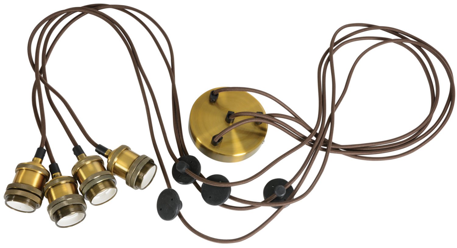 Netagon Modern Retro Industrial Pendant E27 Ceiling Light Lamp ClusterAntique Copper from B&Q