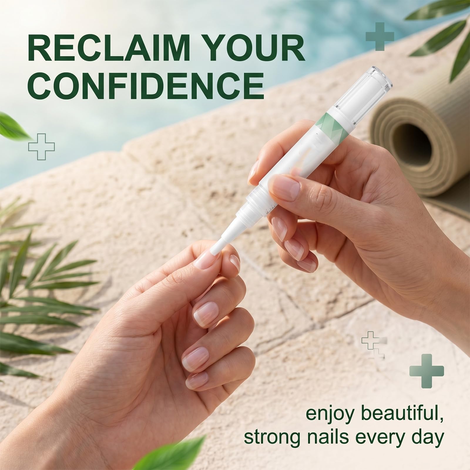 2 Pezzi Nail Care Pen per Micosi Unghie Piedi e Mani, Penna per Trattamento Unghie Danneggiate e Fragili, Soluzione per la Cura e Rigenerazione delle Unghie, 2 x 5g