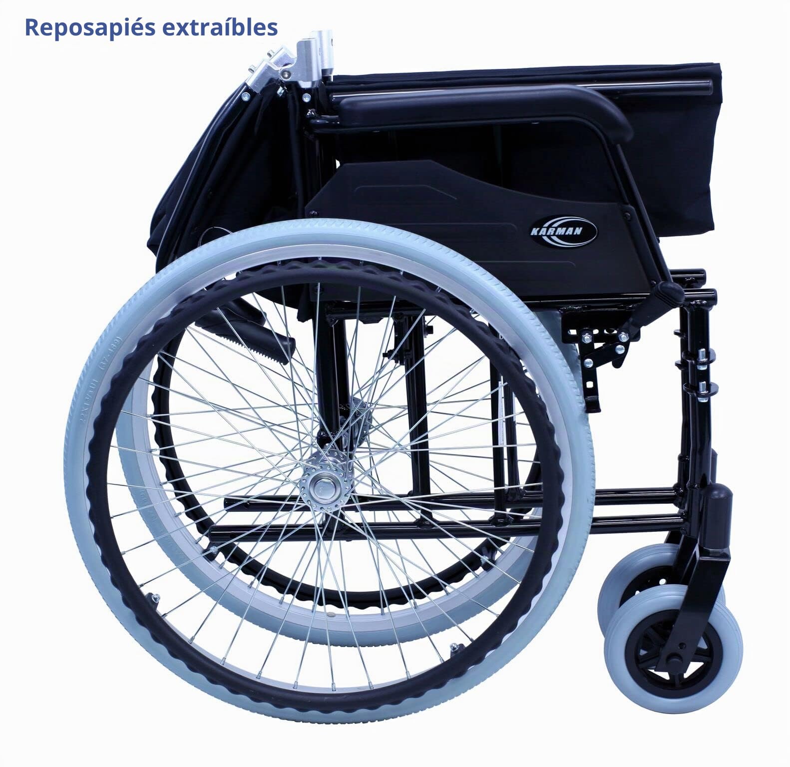 Karman Healthcare - Silla de ruedas ultraligera LT-980 de 24 libras, color negro