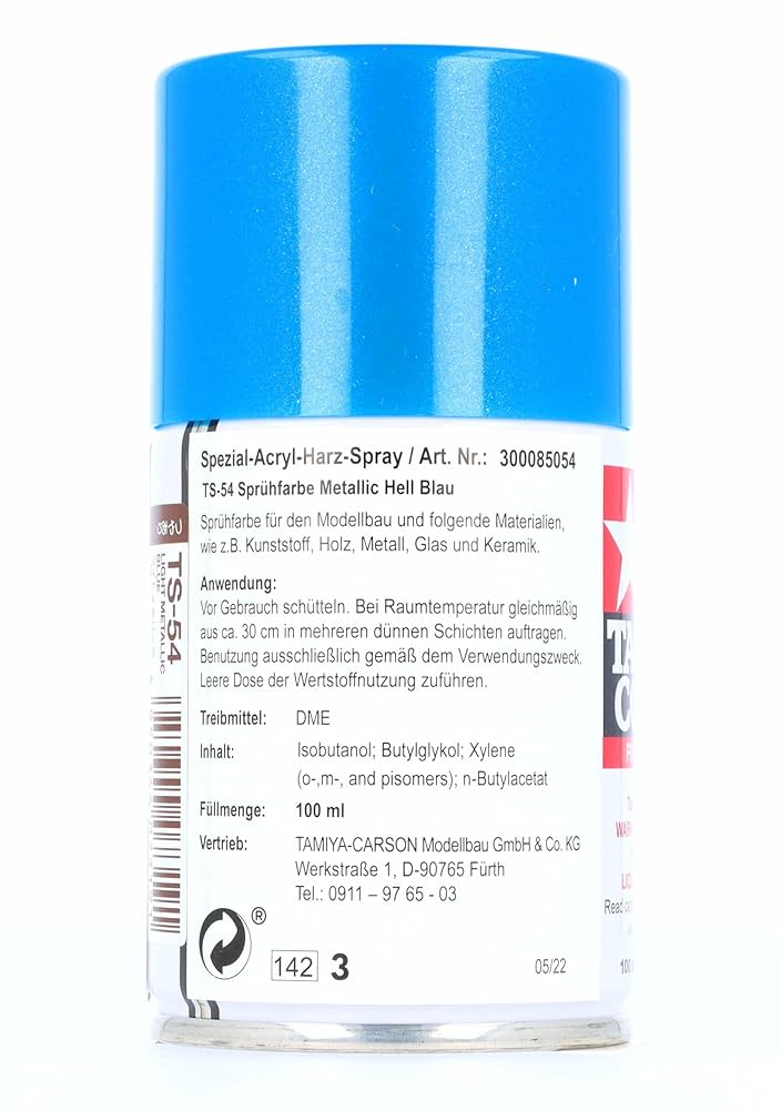 Amazon.com: TAMIYA Spray Lacquer TS-54 Metallic Blue