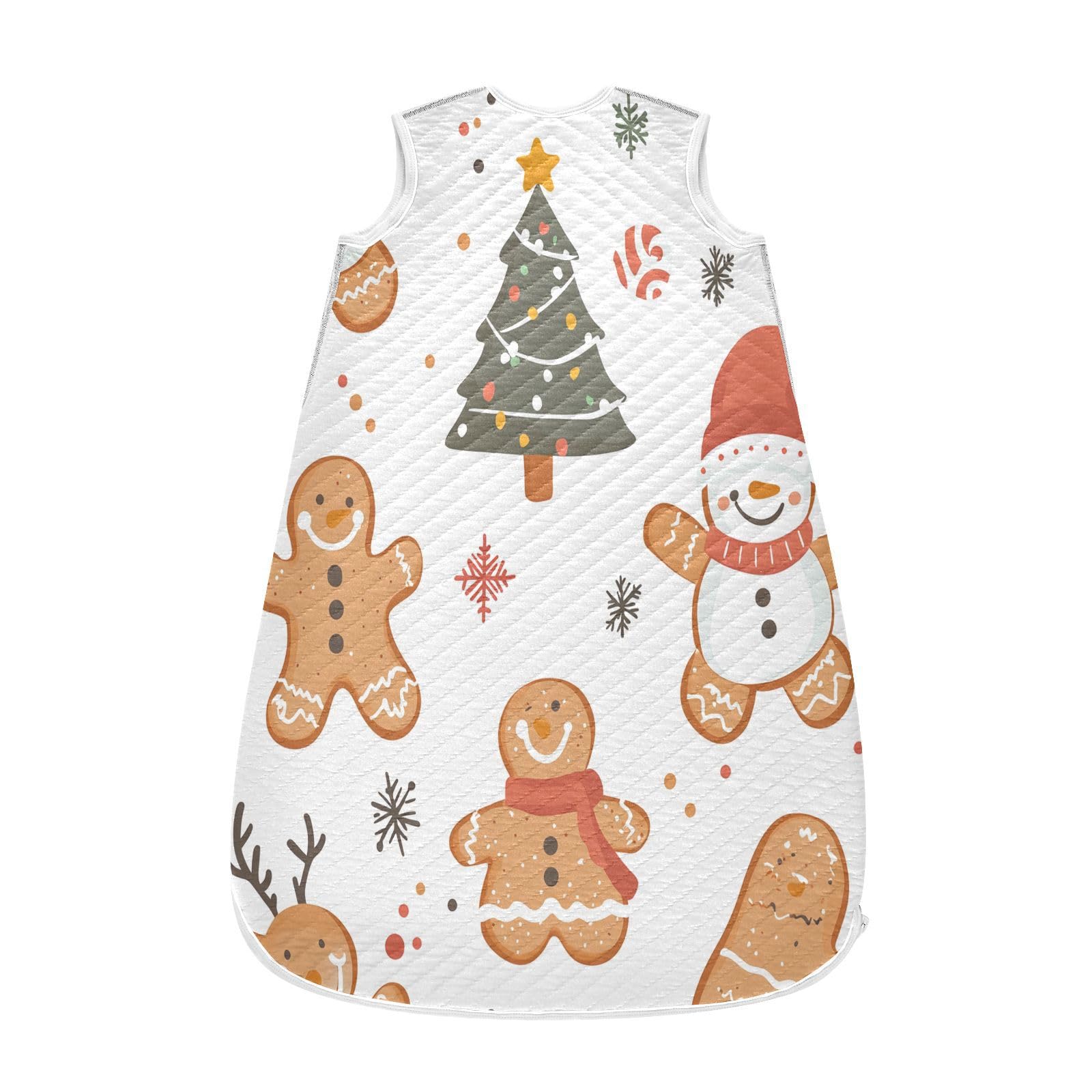 Kigai Christmas Gingerbread Baby Sleep Sack Wearable Blanket Sleeping Bag 2-Way Zipper Soft Swaddle Transition Sack