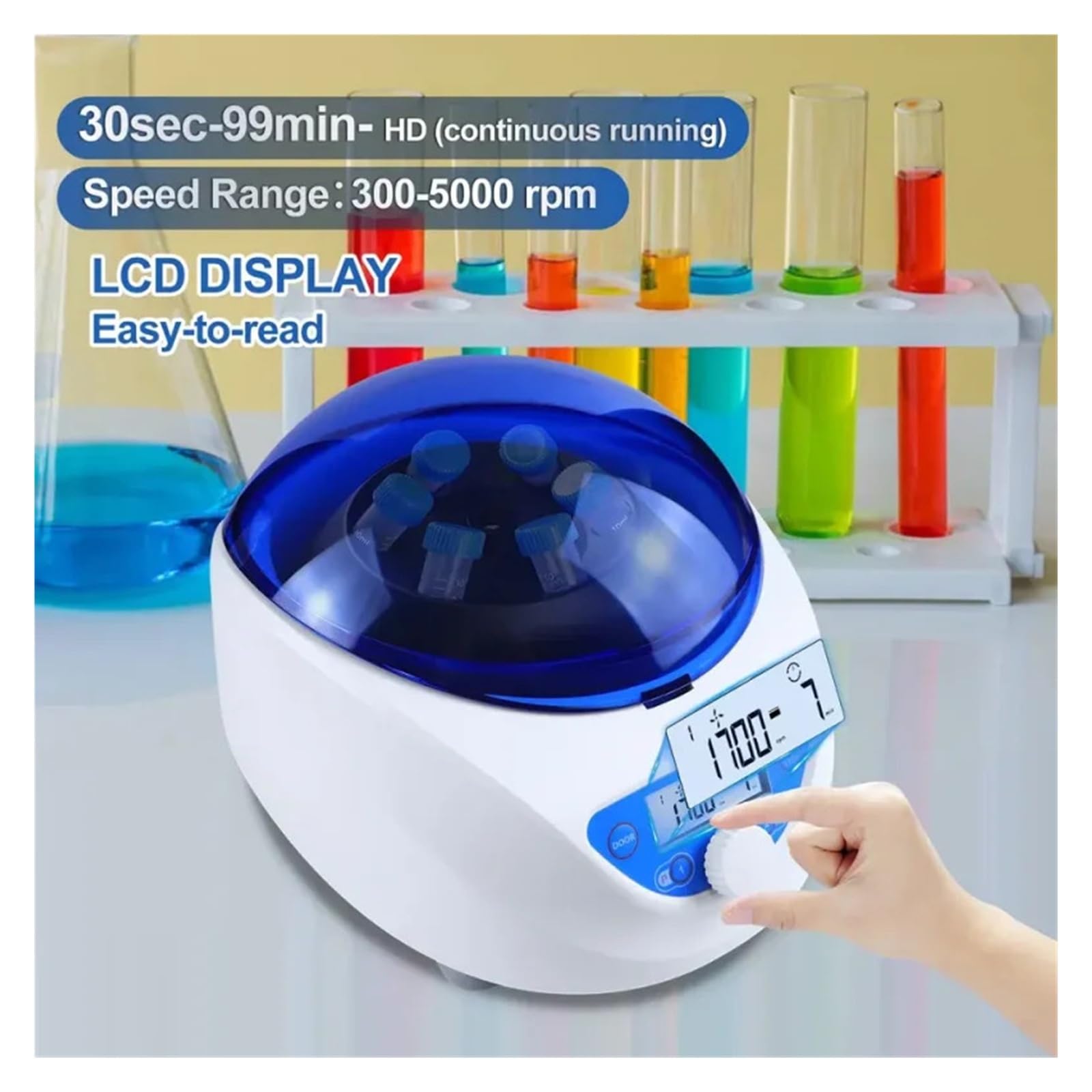 Centrifugadora PRP PRF CGF de 1,5 ml a 15 ml, equipo de laboratorio de máquina centrífuga de 300-5000RPM Ampliamente utilizado