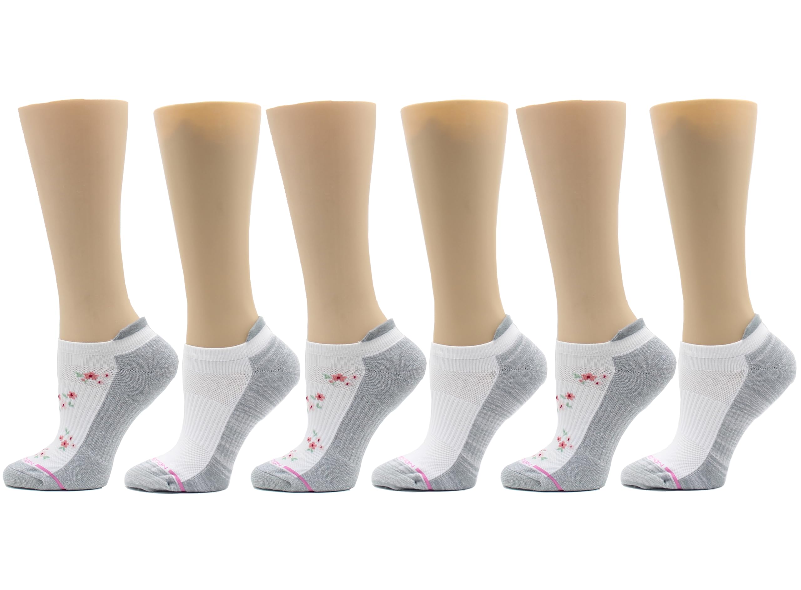 Dr. Motion Womens Ankle Socks 2 Pack, Low Cut Cushioned Compression Running Socks for Women, Arch Support, Seamless Toe
