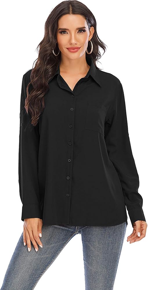 Black boyfriend button down shirt Clearance
