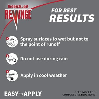 Revenge Termite & Carpenter Ant Killer, 32 oz Concentrate | Long Lasting 5 Year Protection, Outdoor Perimeter Treatment