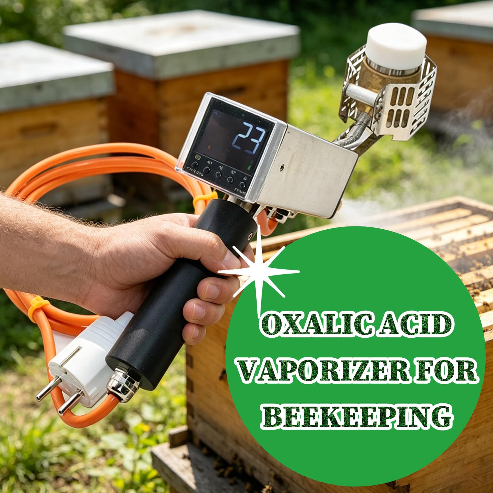Vaporizzatore di acido ossalico,Attrezzature per apicoltura,Sublimatore portatile di acido ossalico, isolamento termico, per apicoltore