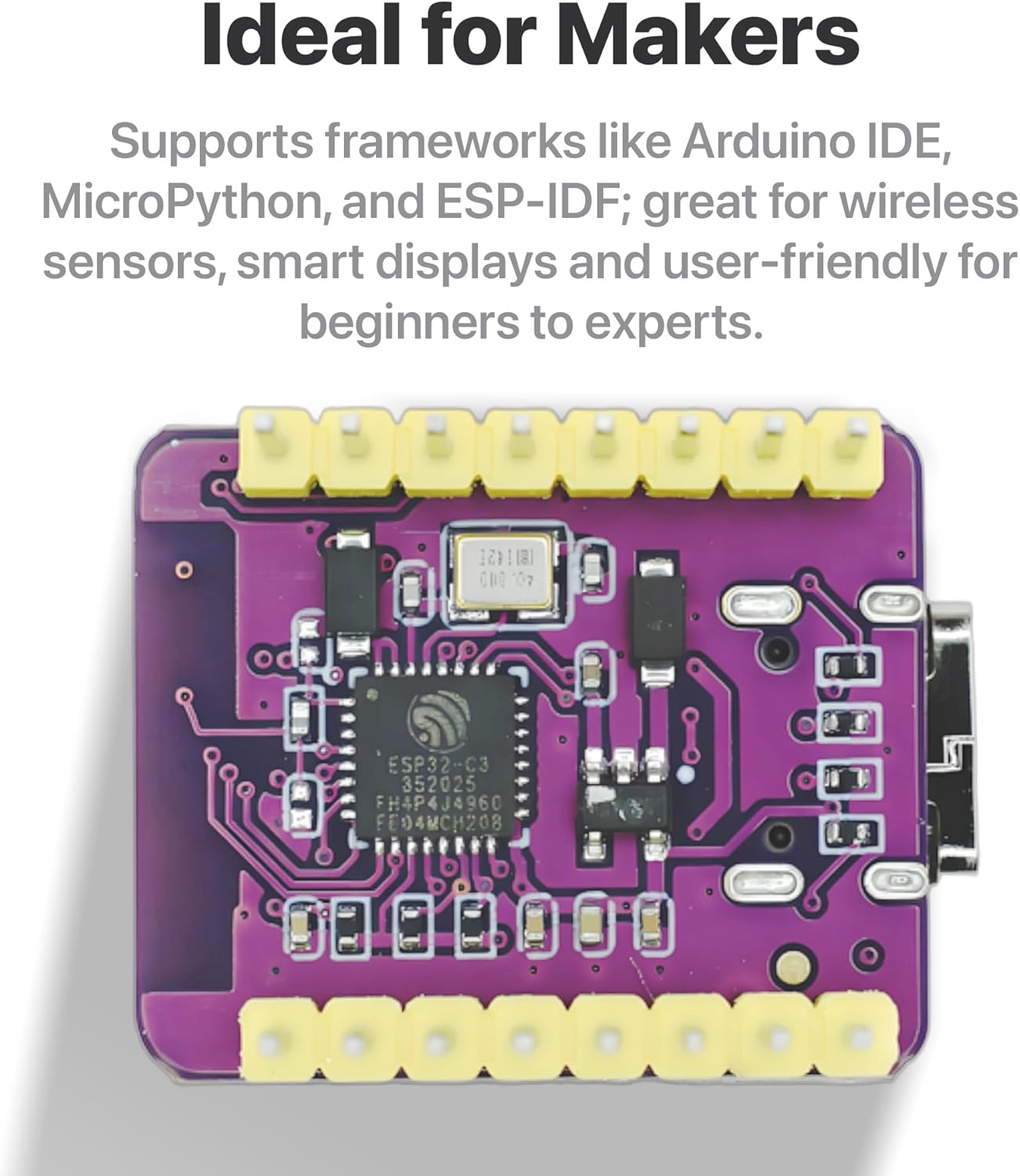 3 x ESP32-C3 OLED WiFi Bluetooth Development Board with Expansion Shields, Screw & Non-Screw Terminals Lipo UPS Battery Charging for IoT Projects Compatible with Arduino IDE C++