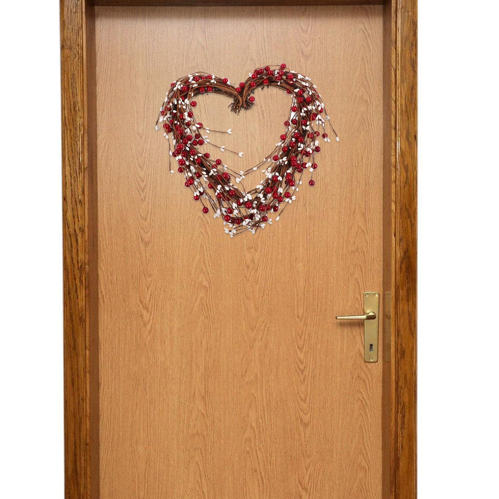 Cabilock Guirnalda Corazón Bayas Artificiales Rojo Colgante Decoración Día San Valentín Entrada Hogar Fiesta