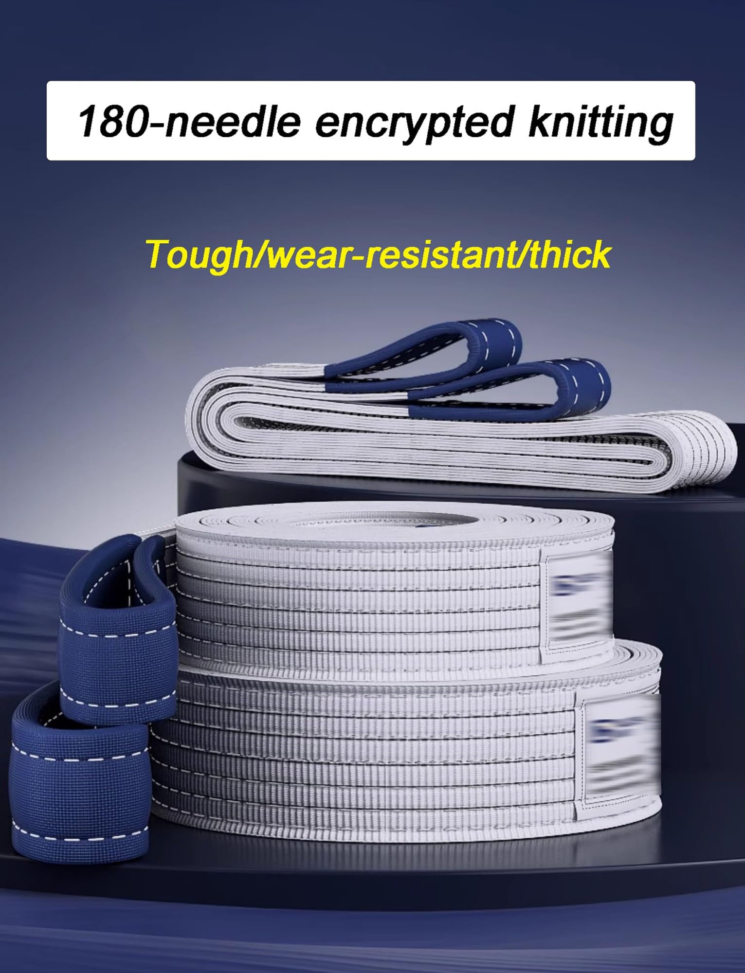 Schwerlast-Hebeband mit zwei Ösen, Hebeband für Kran, Heben, Baumentfernung und Abschleppen, 1 Tonne und 2 Tonnen Kapazität