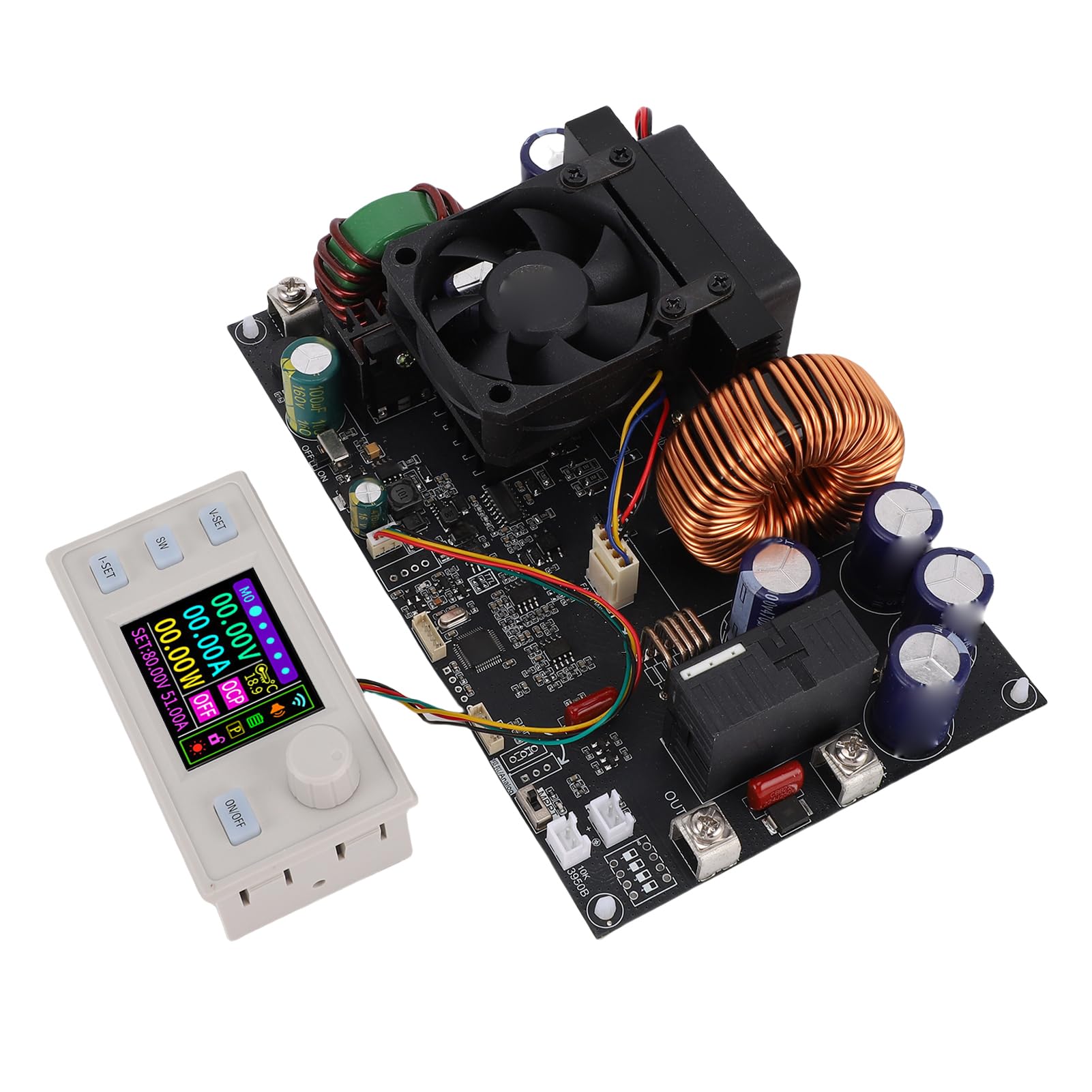 Regulowany Regulator Napięcia 0-80 V 0-50 A 4000 W z Wyświetlaczem Cyfrowym, Materiałem ABS. Precyzyjny Zasilacz Prądu Stałego do Testowania Sterowników LED i Sprzętu Laboratoryjnego