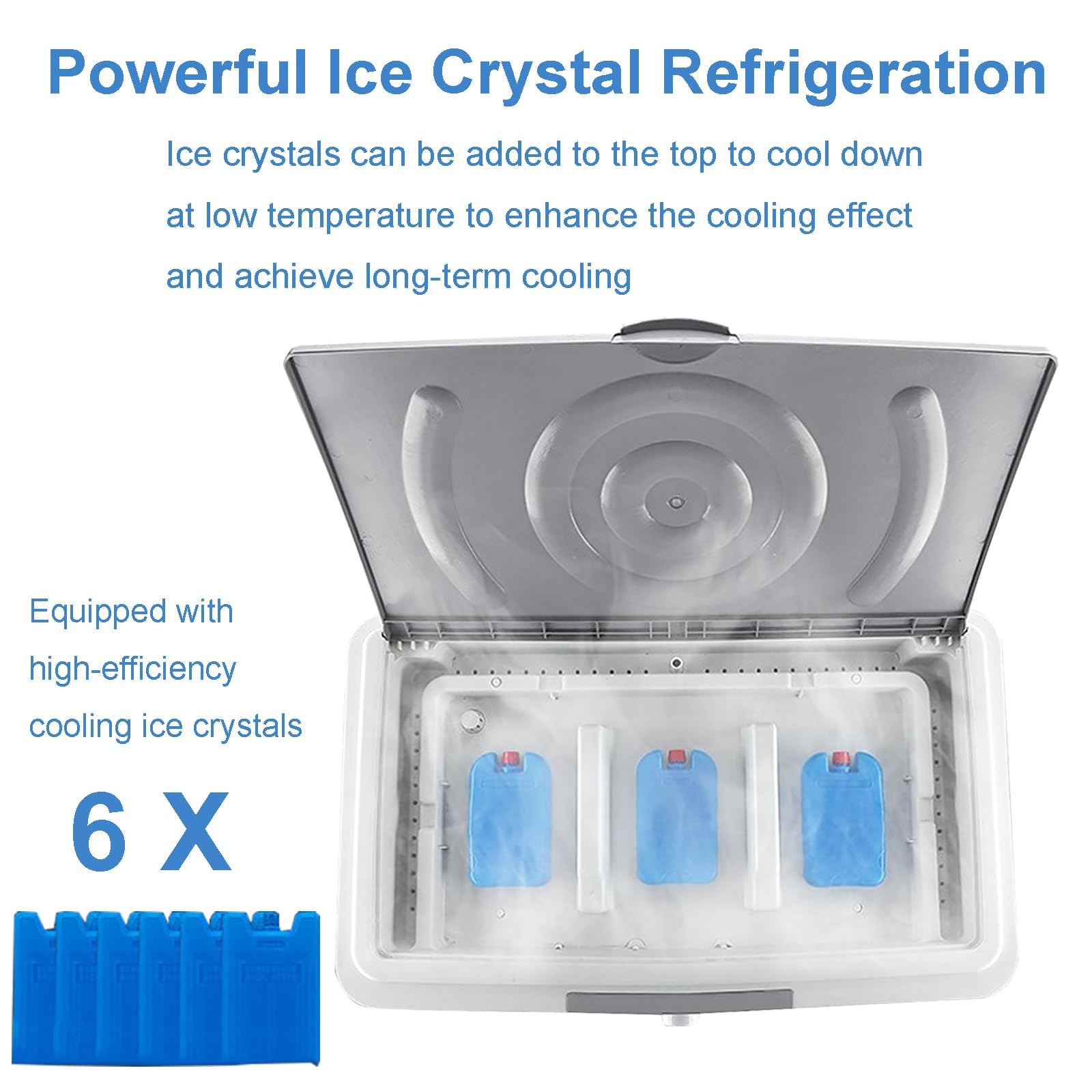 Enfriador de aire Grande Climatizador Evaporativo 3 en 1,Humidificador y Ventilador, Enfriador de aire con 6 Cajas de Hielo, para Oficina, Supermercado, Hogar