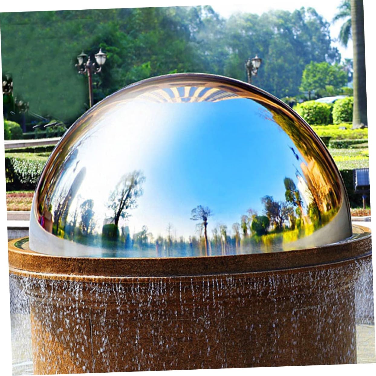 TOYANDONA 4 pezzi Sfere Decorative da Giardino in Acciaio Lucidato Specchiato per Esterni Riflettenti e Ornamentali per Cortile Patio e Giardino