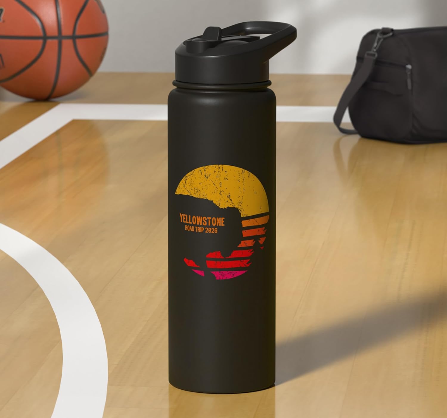 Yellowstone National Park Family Road Trip 2026 Matching Stainless Steel Insulated Water Bottle