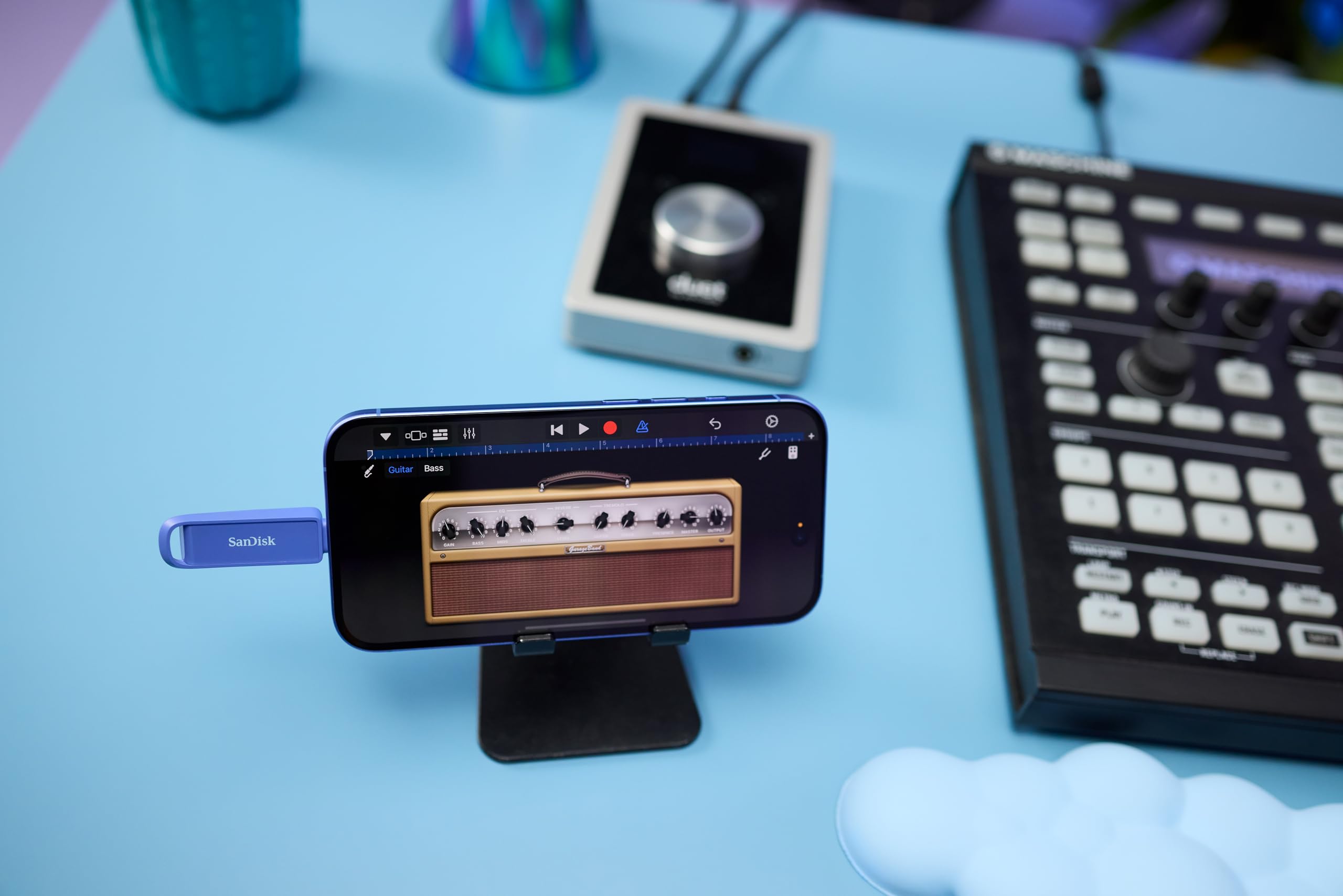 SANDISK Unità per telefono con USB Type-C 1 TB (per smartphone, tablet e computer, velocità fino a 150 MB/s, backup automatic, recupero dati) - Maritime Blue