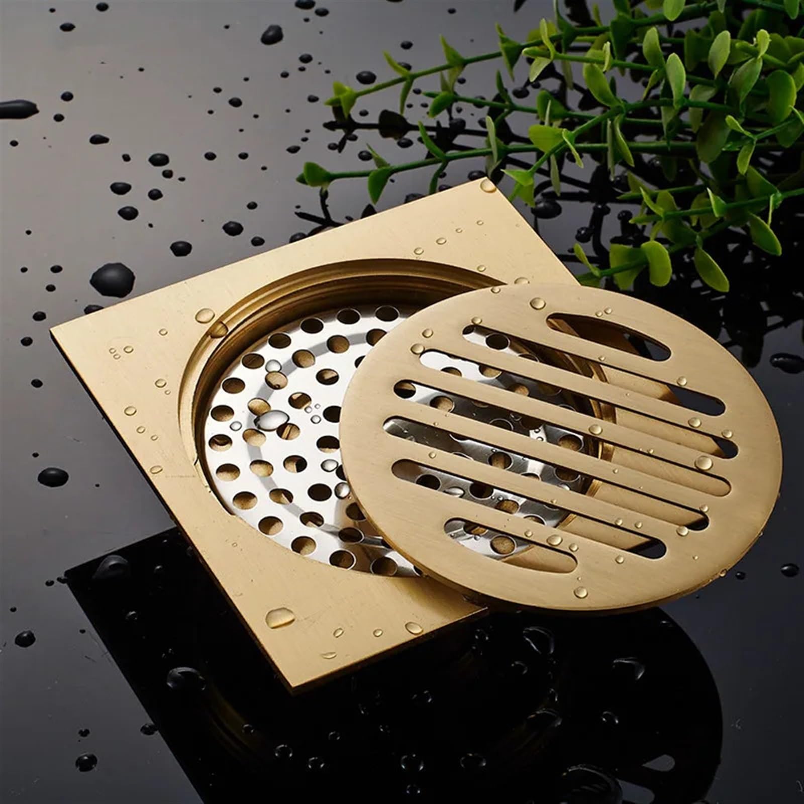Drain de douche au sol en acier inoxydable carré 10x10cm pour salle de bain