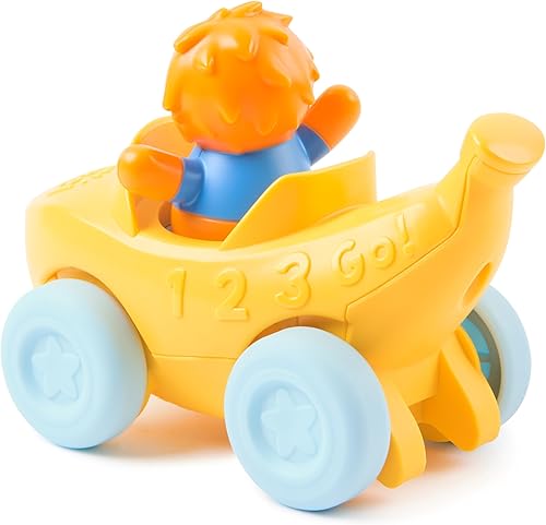 Miniatura 4 de Ms. Rachel, Herbie's 1-2-3 Roll! Vehículo con figura de clic y acción de tirar, juguetes educativos y juguetes para niños pequeños para niñas