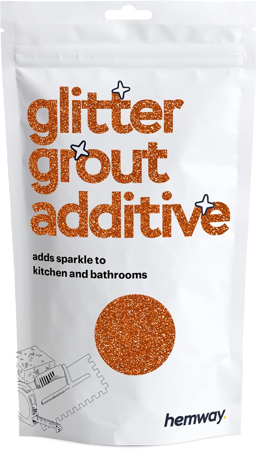 Hemway Copper Glitter Grout Tile Additive 100g Tiles Bathroom Wet Room Kitchen Amazon.co.uk
