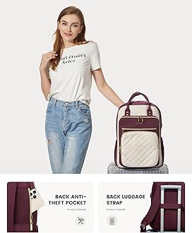 LOVEVOOK Laptop Backpack for Women, Fashion Travel Work Commuter Backpack Purse with USB Port, Lightweight Casual Daypacks, Nurse Teacher College Computer Bag, Fit 15.6" Laptop