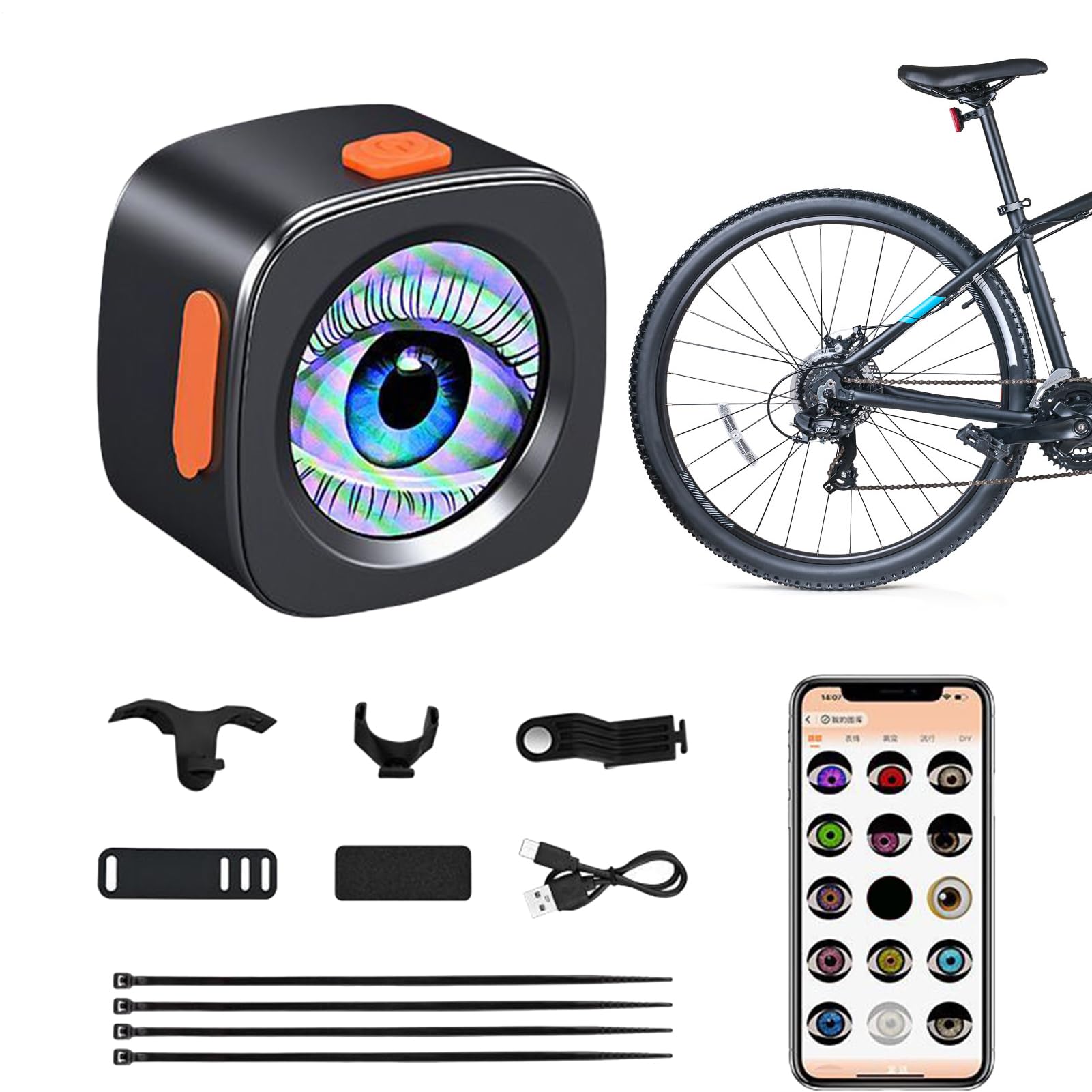 Luce posteriore da bici Lampada LED Impermeabile ad Alta Luminosità e | ricaricabili per bici per guida notturna Luce Notturna LED Impermeabile Luminosa Ciclismo Notturno, Pendolarismo,