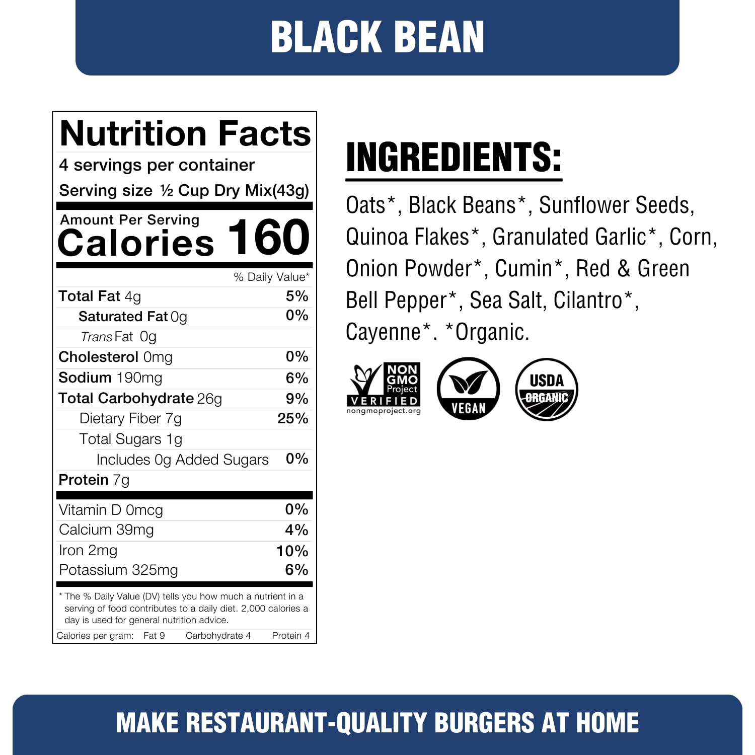 Plantstrong Variety Pack Skillet Burger Mix – Black Bean & Portobello Mushroom, Plant-Based Patties with Oats, Seeds & Spices, Gluten-Free, Oil-Free, Pan Fry/Bake/Air Fry, 4-Pack (6 oz Bags)